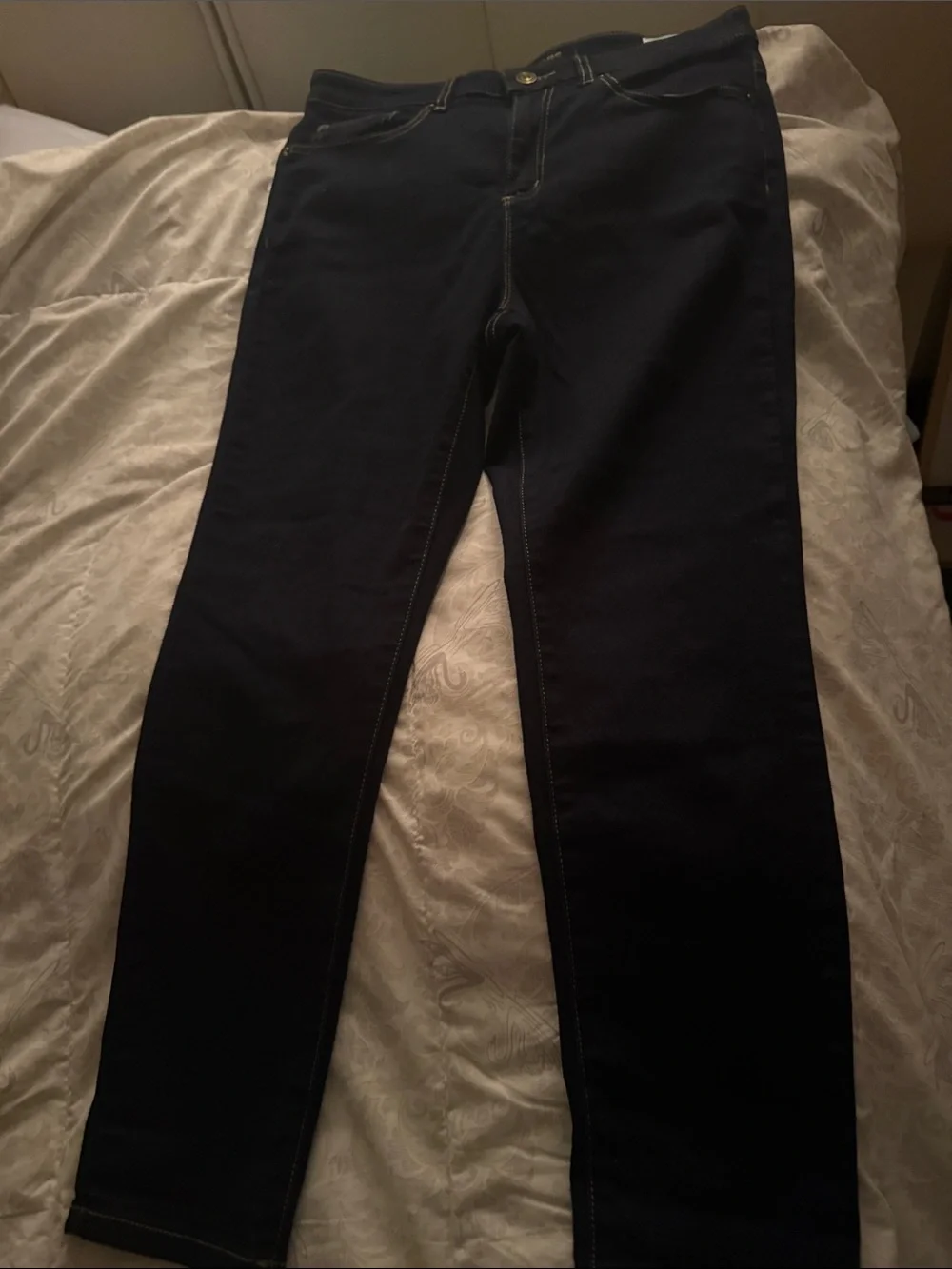 Michael Kors  women navy blue Slim Jeans with Contrast Stitching